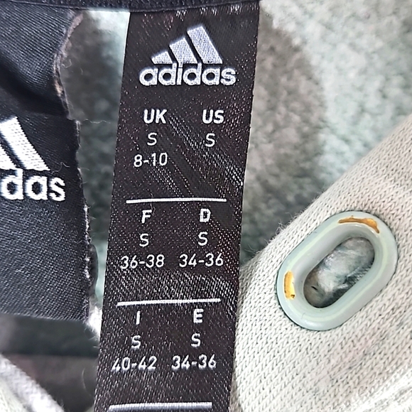 ADIDAS Women's Badge of Sport Overhead Fleece Hoodie Green Size S - Picture 4 of 7